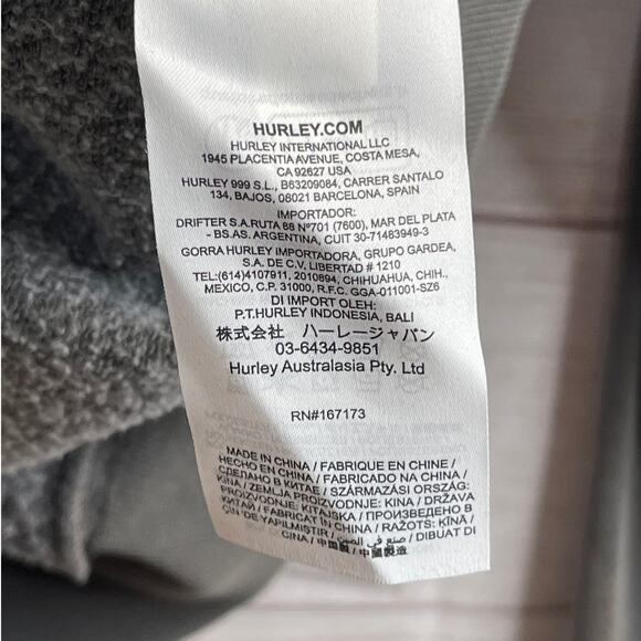 Hurley La Mer Boyfriend Gray Crewneck Sweatshirt Women's Size Small - Picture 7 of 8